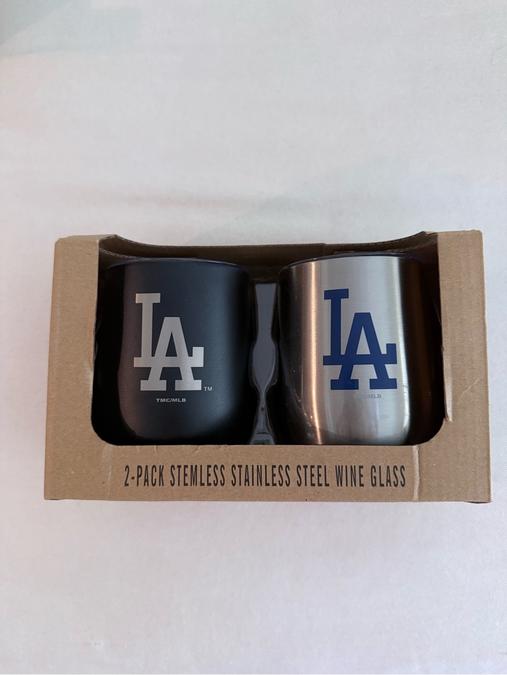 Dodgers 2-Pack Stemless Steel Wine Glasses